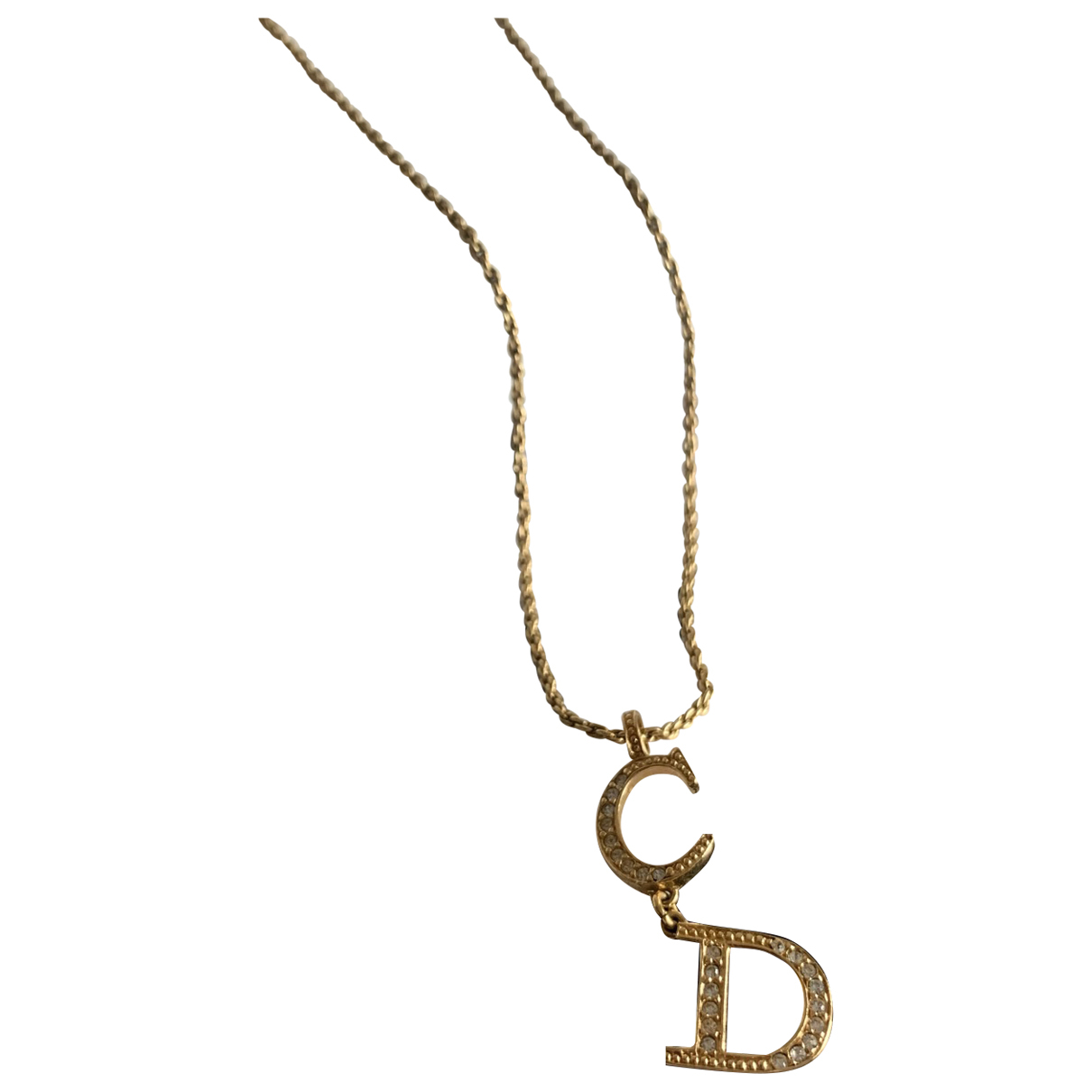 Cd navy necklace Dior Gold in Metal 